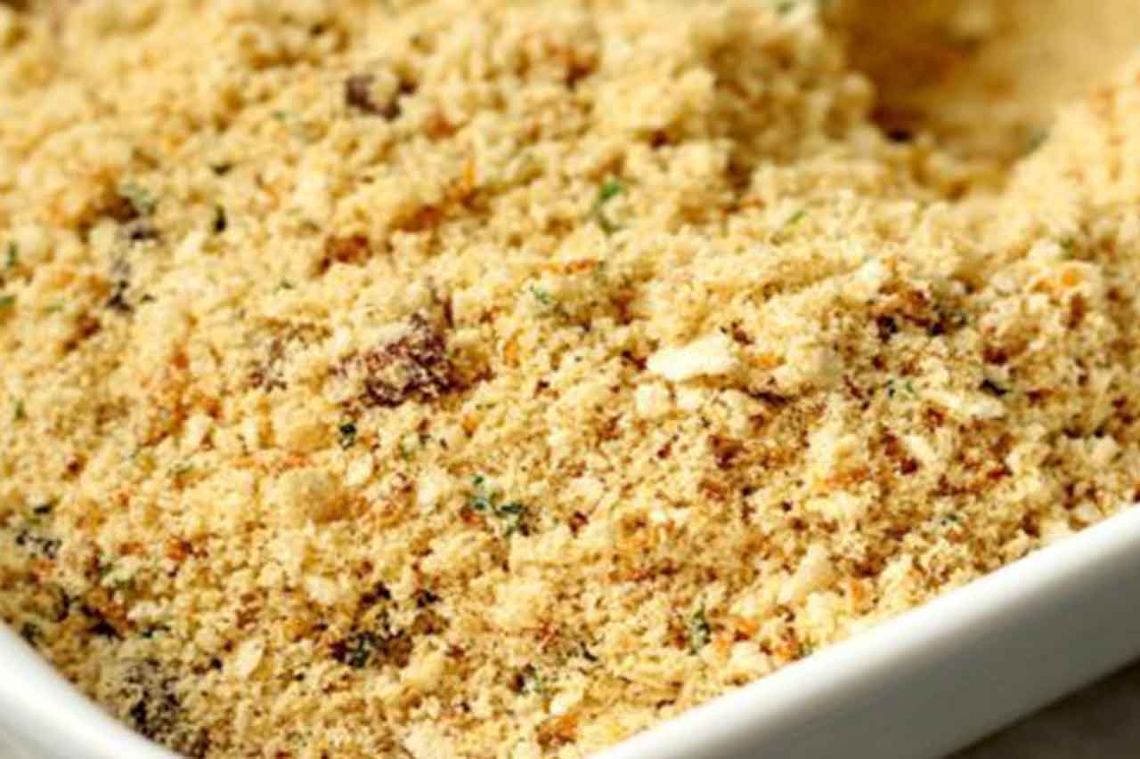 Traditional Brazilian Farofa (Toasted Cassava Flour with Bacon & Butter)