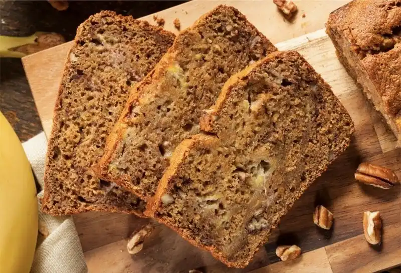 Bolo de Banana Integral com Nozes