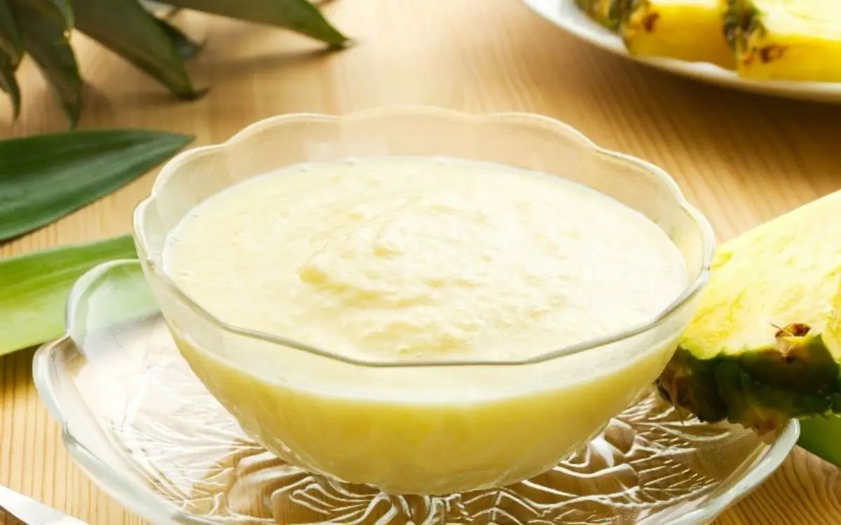 Mousse de abacaxi sem açúcar
