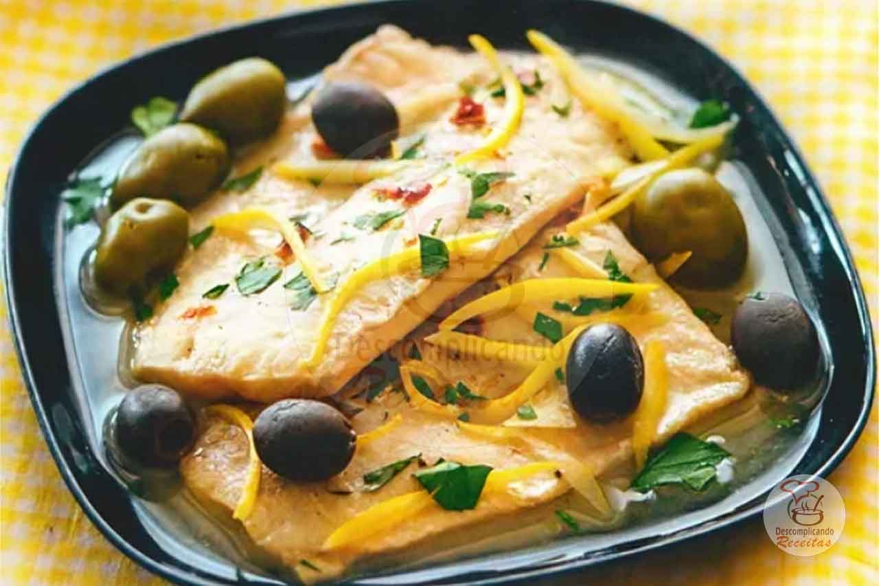 Peixe com Molho de Azeitonas