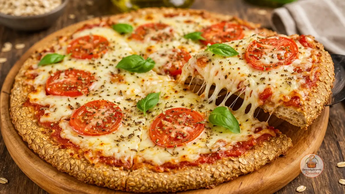 Pizza de Aveia Fácil e Crocante em Minutos