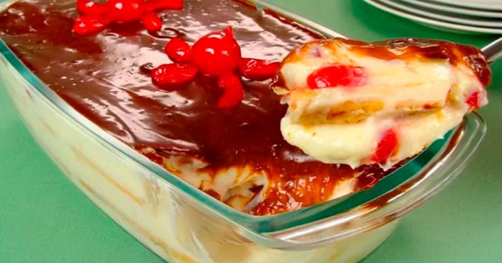 Pavê de cereja com creme de Nutella