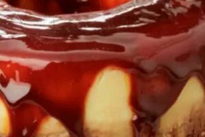 Bolo-pudim de chocolate com leite em pó