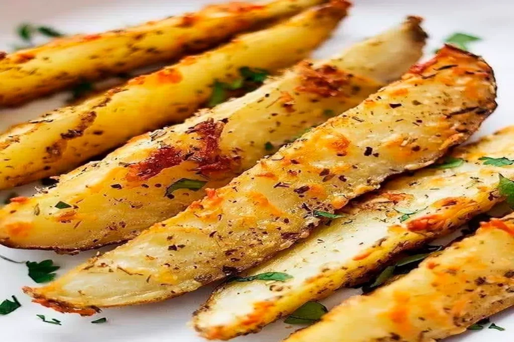 Batata Assada com Alho, Ervas e Queijo Parmesão