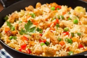 Arroz com Frango e Legumes