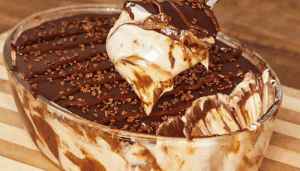 Sobremesa gelada de leite ninho 