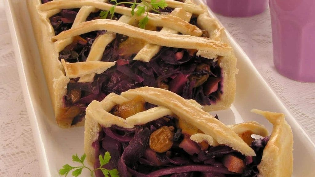 Torta de Repolho Roxo 1 Torta de Repolho Roxo