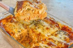 Gratinado de Batata com Frango Desfiado