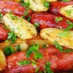 Linguiça Toscana Assada com Batata