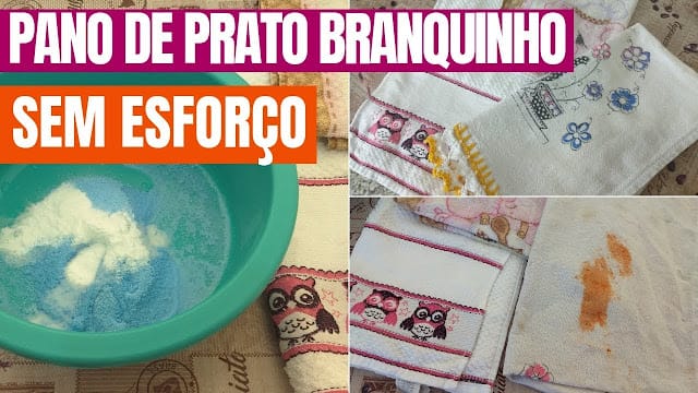 Misturinha Caseira Branqueadora para Panos de Prato vao ficar novinhos