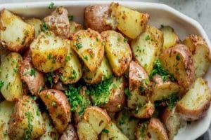Receita Deliciosa de Batatas Assadas em Molho de Salsa e Limão