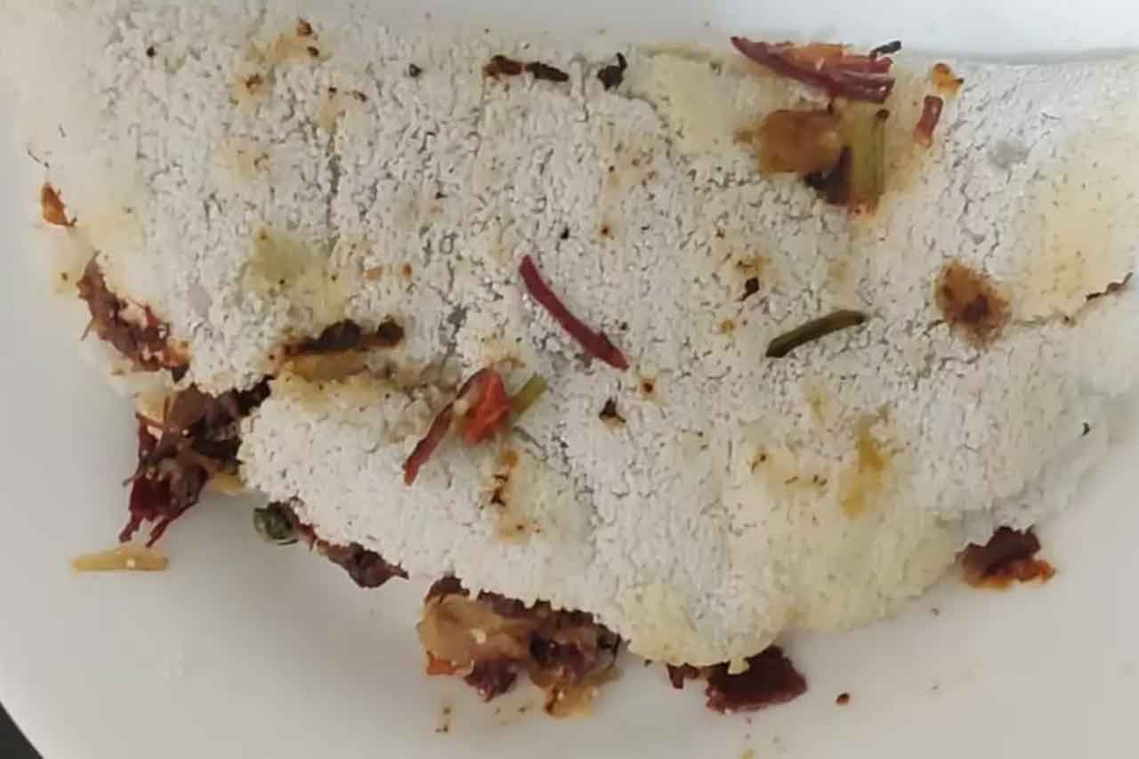 Tapioca de carne de sol com requeijão