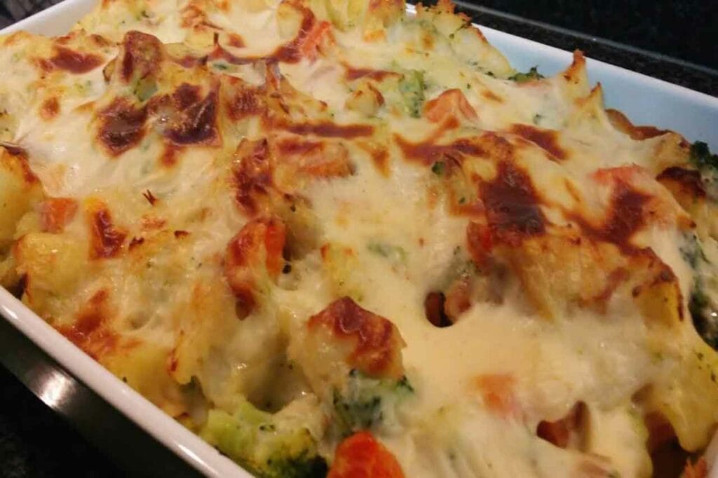 Receita de bacalhau com legumes no forno para o Natal