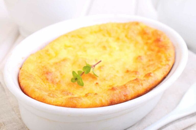 Suflê de cenoura com queijo mussarela