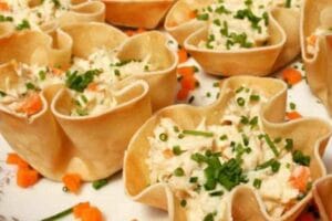 Cestinha crocante de pastel recheada 11 Cestinha crocante de pastel recheada