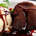 Petit Gâteau de Chocolate na Air Fryer