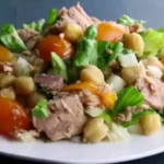 Salada de Grão-de-Bico com Atum
