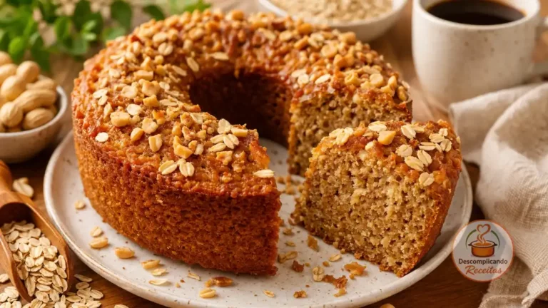 Bolo de Amendoim e Aveia Fit que Vicia