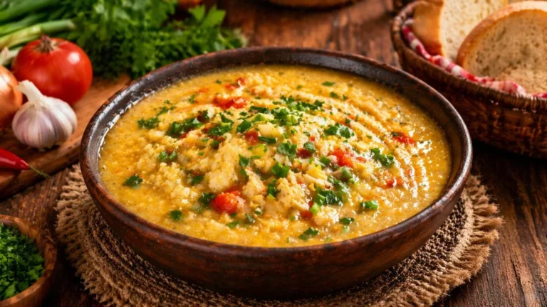 Caldo cabeça de galo
