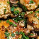 Coxas de Frango com Manteiga de Alho e Cogumelos