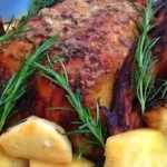 Peru Seara com chutney de abacaxi