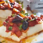 Bacalhau de forno com cobertura picante