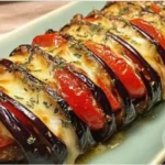 Berinjelas Assadas com Tomates e Queijo