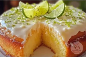 Bolo de Limão com Cobertura de Leite Condensado