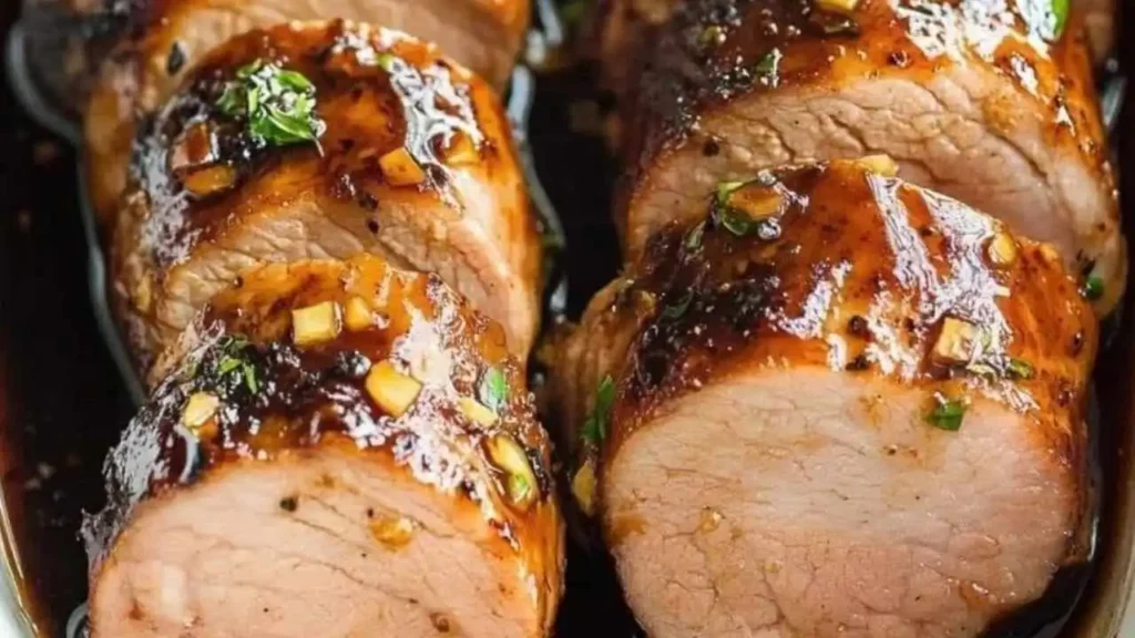 Lombo de Porco Assado com Molho Glaceado