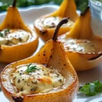 Peras Assadas com Gorgonzola e Mel