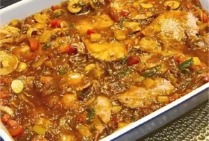 Lagarto Escabeche com Legumes Marinados