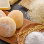 Pão de mandioca e farinha de arroz