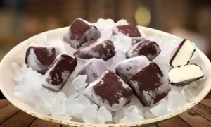 Bombom de Sorvete de Iogurte com Framboesa