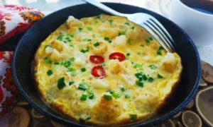Omelete de Couve-flor