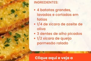 Batatas Assadas com Alho e Parmesão