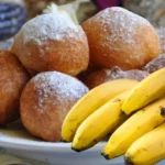 Bolinho de Chuva com Recheio de Doce de Banana