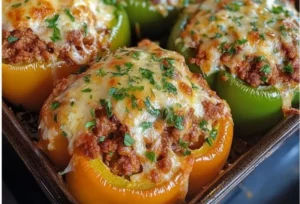 Pimentão Recheado com Carne Moída