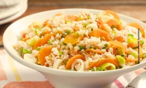 Arroz Integral com Legumes na Manteiga