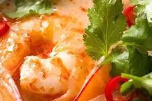 Tom Yum Sopa Tailandesa Picante com Camarã