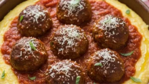 Como Fazer Polenta com almôndegas