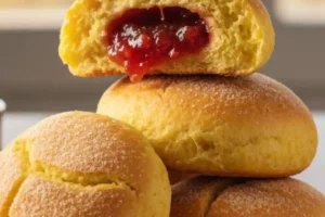 Pãozinho de Fubá Recheado com Goiabada