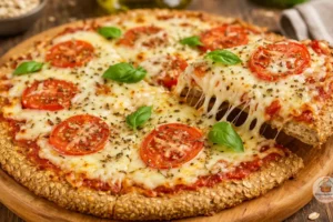 Pizza de Aveia Fácil e Crocante em Minutos