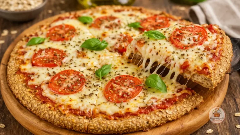 Pizza de Aveia Fácil e Crocante em Minutos