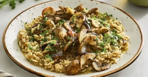 Risoto de Funghi Porcini com Toque de Azeite Trufado