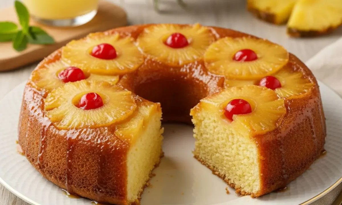 Bolo de Abacaxi Caramelizado