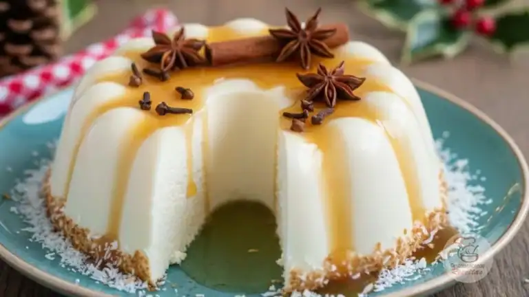 Pudim de Coco Cremoso com Calda de Caramelo