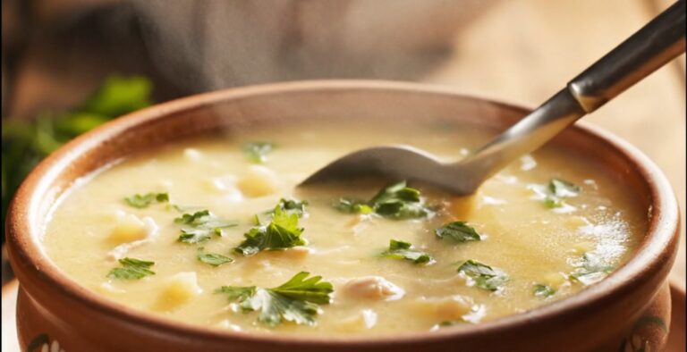 Caldo de Mandioquinha com Frango