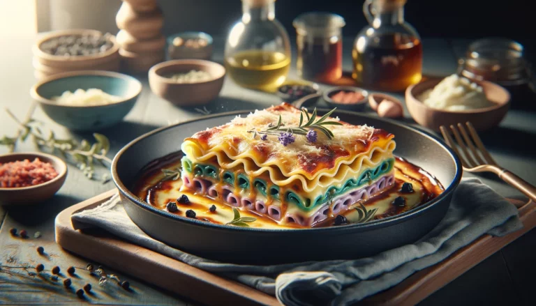 Lasanha de Frigideira com Massa de Pastel e Molho Cremoso